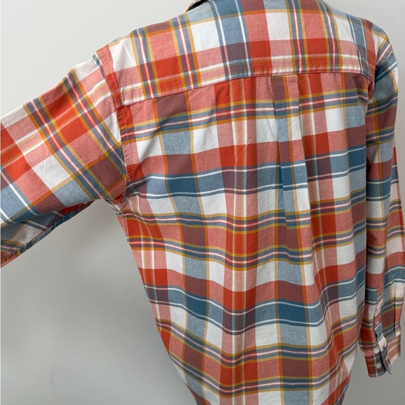 Cruel Girl Women's L Plaid Button-Down Shirt in Orange, Blue, and White - Picture 11 of 14
